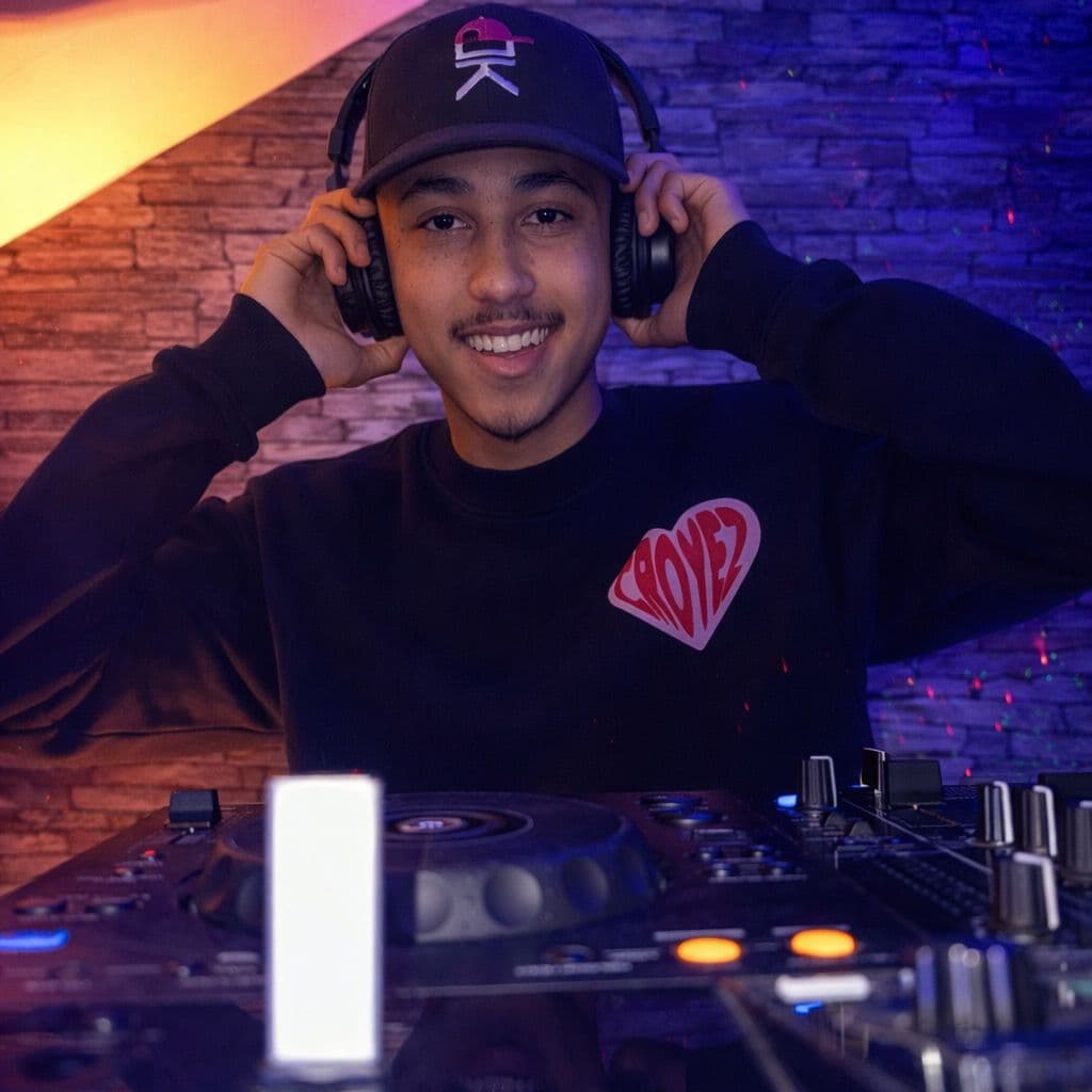 Djurny tijdens een set